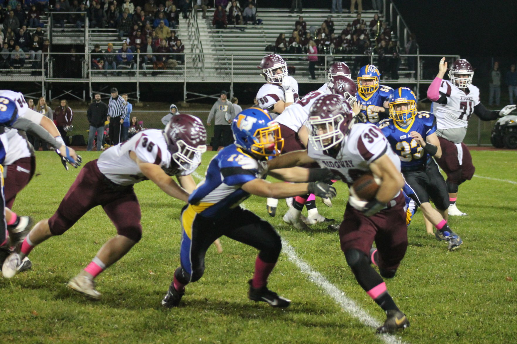 Ridgway rolls past Union/A-C Valley, 50-12, to wrap up AA 1-seed